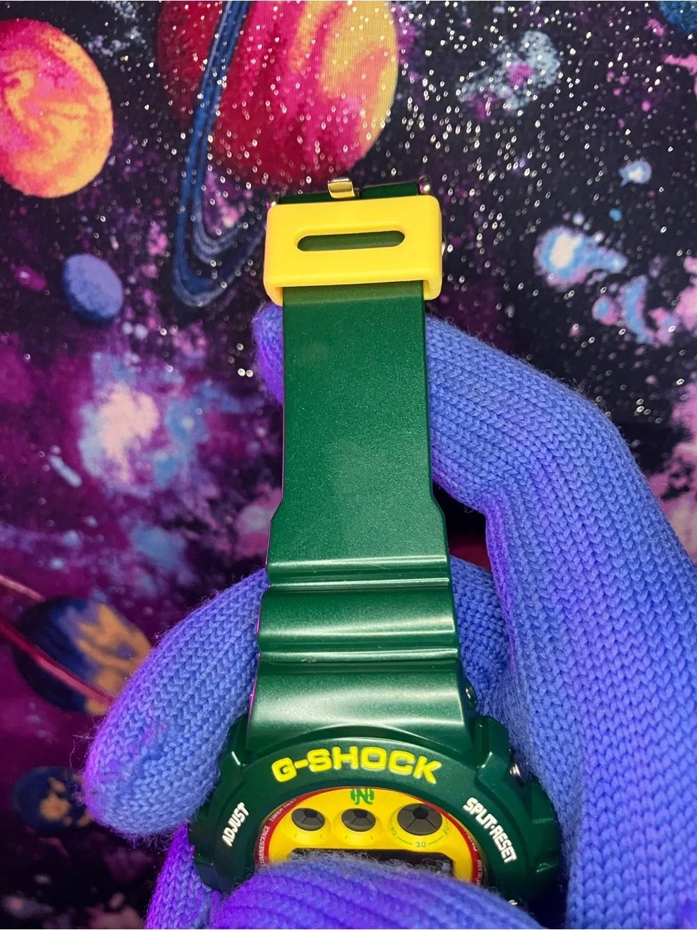 Custom G Shock Hawks Collab Green style colorway